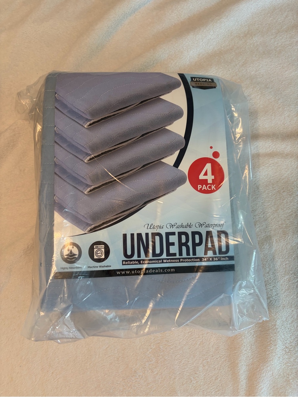 Topia Underpad Set - Light Blue only 2 in this pack.